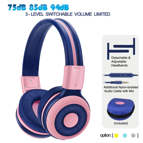 Auriculares Niños Inalambrico Limitador De Vol.  [7rq8v9rr]