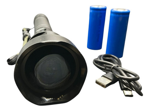 Linterna Led Ultra Brillante Y Compacta 15000l Blanco Negro