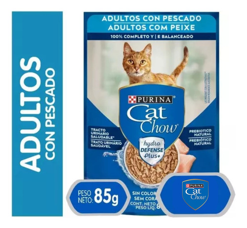 Cat Chow Adultos Pescado Pouchs 85 Gr X 2uni