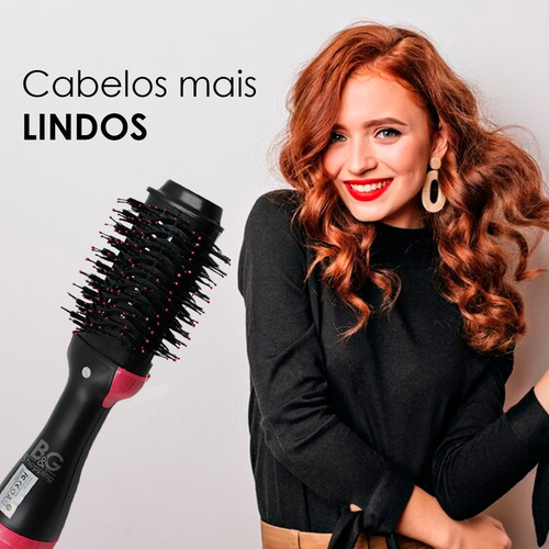 Escova Profissional De Cabelo 3 Em 1 Seca Alisa E Modela