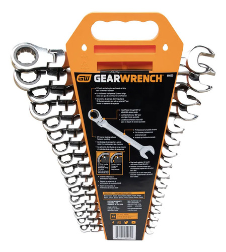 Juego De Llaves Con Matraca Flex Gearwrench 18 Pz 9902d