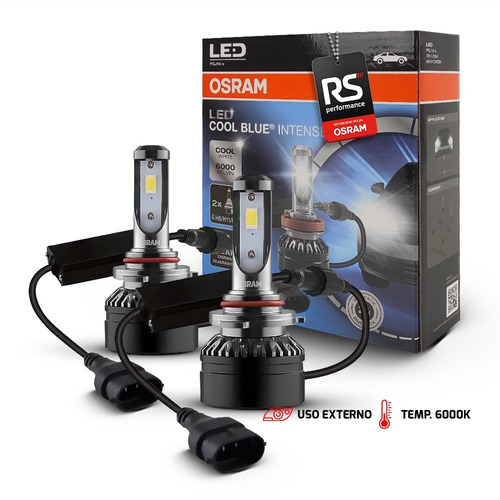 Kit Par Lâmpadas Led Osram Hb3 / Hb4 6000k Cool Blue Intense