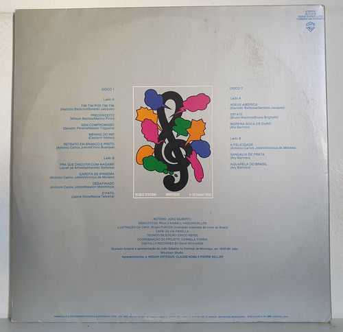 Lp João Gilberto Live At The Montreux Jazz Festival Duplo (Usado)