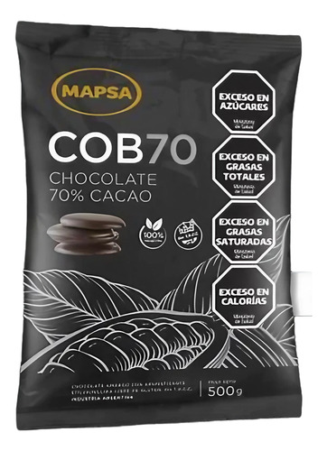 Chocolate Cobertura Mapsa Cob70 70% Cacao - 5 Soles Cotillón
