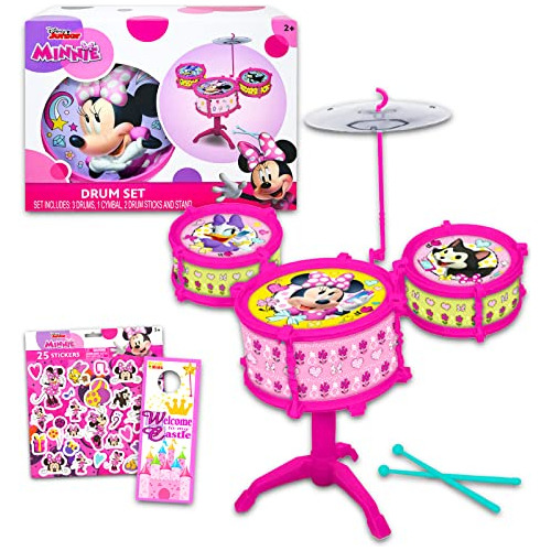 Set De Batería Niñas Set De Música De Minnie, Pegati...