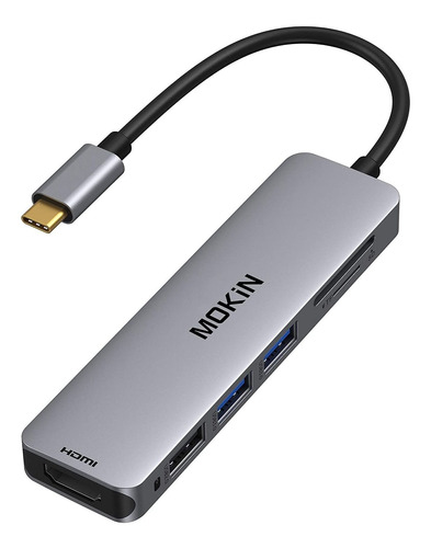 Consola Usb C A Hdmi Lector Sd/tf Usb 3.0 Mokin Grey