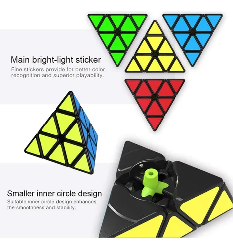 Tanch Yj Piramide Speed Cube 3x3 Triangulo Cubo Magico Puzzl