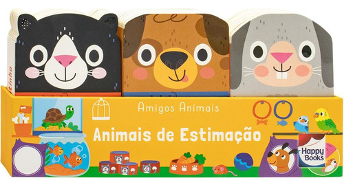 Kit Livro Amigos Animais - Animais De Estimação Really Decent Books 1a Edição 3 Livrinhos Com Capa Dura 2023 Português Editora Happy Books