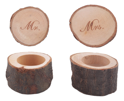Soporte De Almohada Rústico Para Anillos De Boda Mr & Mrs Sh