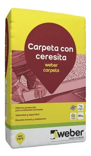 Premezcla Weber Carpeta 30k Piso Con Ceresita Niveladora