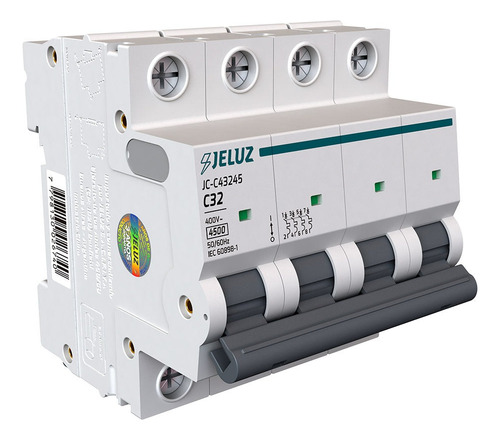 Llave Termica Tetrapolar Jeluz 4,5kva Iram - 10 Amp. 