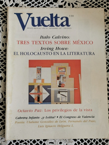 Revista Vuelta 130 Septiembre 87 Octavio Paz