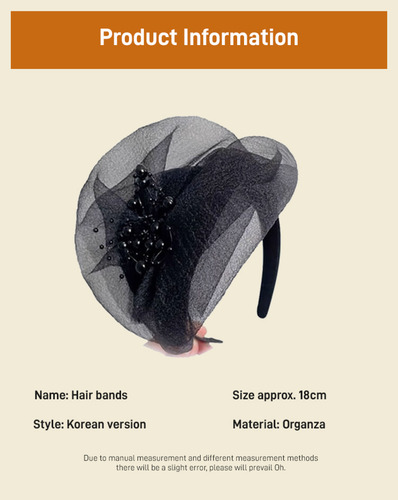 Elegante Diadema Gris Transpirable Con Medio Sombrero