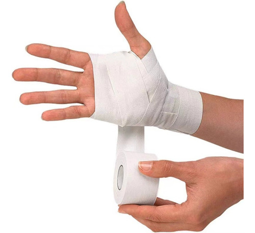 Pulsera Deportiva Y Protector De Tobillo Con Vendaje Blanco