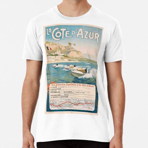 Remera Plm La Cote De Azur Vintage Travel Poster Algodon Pre