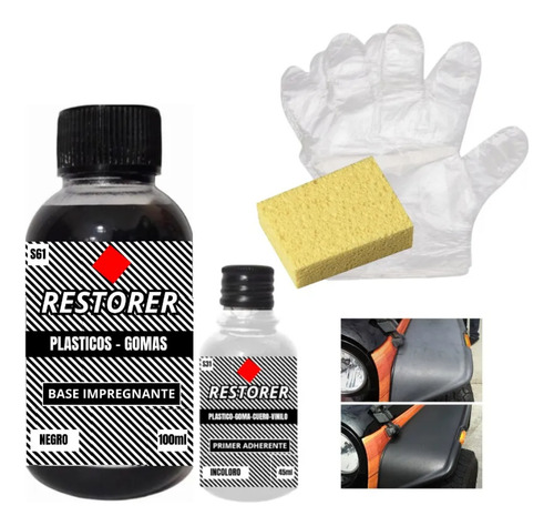 Kit Reparador De Plásticos Gastados Por La Acción Del Sol