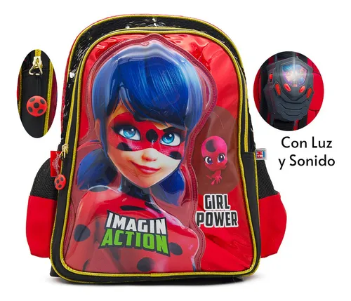 Mochila Escolar Primaria Para Ni a Lady Bug Miraculous MercadoLibre
