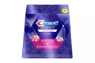 Caja de tiras para blanquear los dientes Crest 3DWhite Whitestrips Luxe de 14 unidades
