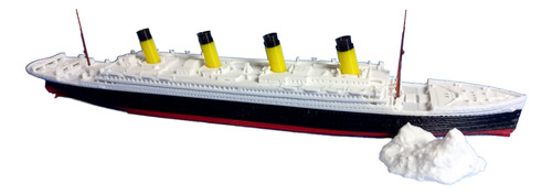 Titanic Juguete 50cm 2 Partes + 2 Iceberg (flota Vertical) Solido