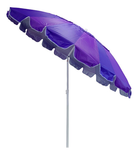 Imagem 1 de 10 de Guarda-sol Gigante 2,4m Grande Piscina Praia Pesca Roxo Lz