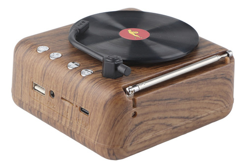 Q Mini Reprodutor De Discos De Vinil Retrô, Alto-falante
