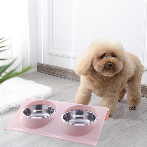 Comedero De Perro Doble Para Gato Alimentador De Agua