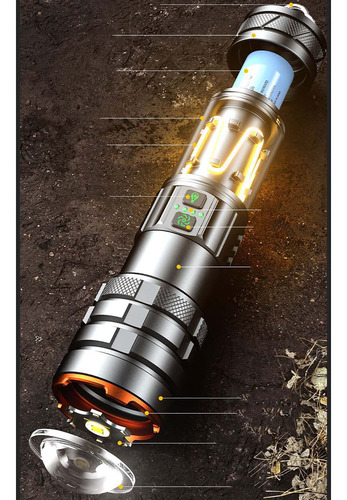Linterna De Luz Fuerte Blanca Multifuncional W 4009