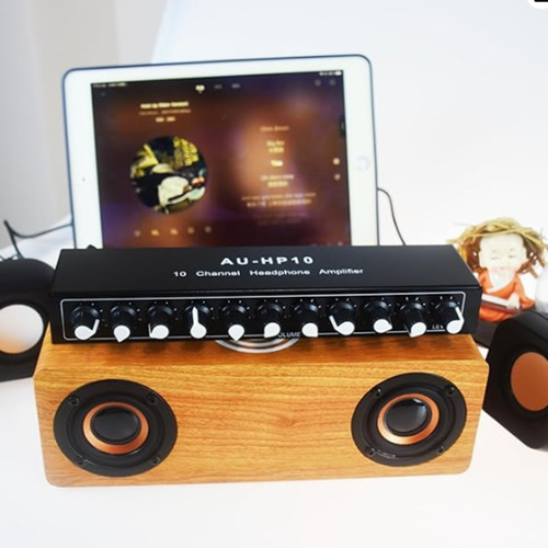 Amplificador De Audio Au-hp10 Para Auriculares De 10 Canales