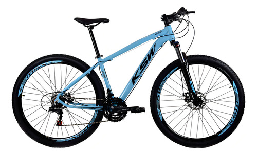 Bicicleta Ksw Aro 29 Freios Hidraulico 24v Câmbio Shima + K7 Cor Azul