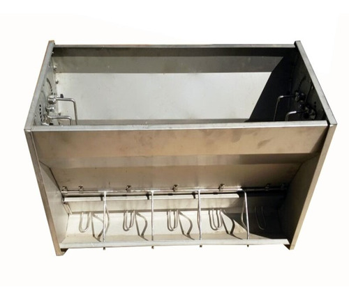 Imagen 4 de 5 de Comedero Para Lechones De Acero Inoxidable 10 Bocas
