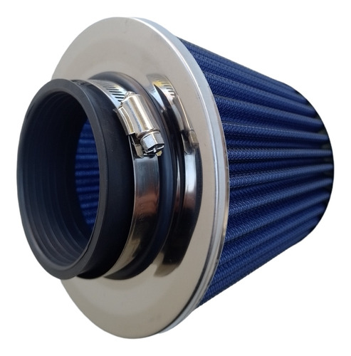 Filtro De Aire Biconico 76mm Deportivo Azul 