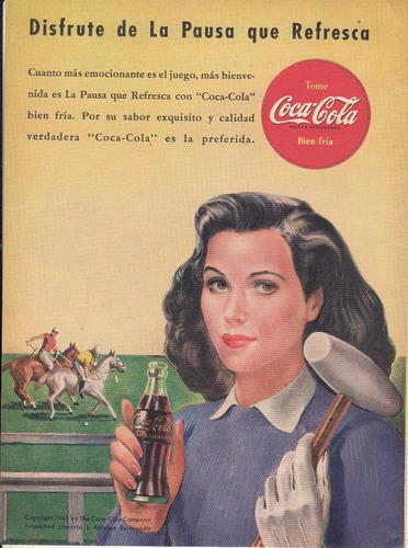 Dos Hojas Publicidad Vintage Coca Cola Refrescos Años 40 (3)