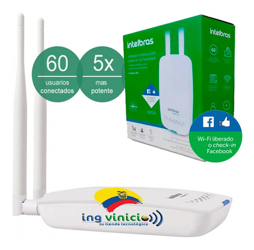 Router Wireless Intelbras Hotspot 300 Facebook 60 Usuarios