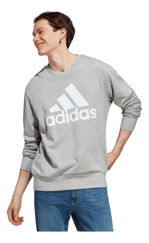 Sudadera adidas Essentials French Terry Big Logo Hombre Gris