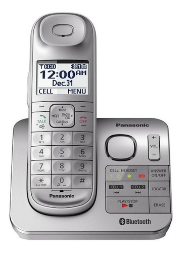 Teléfono Panasonic  KX-TGL463S inalámbrico - color plateado