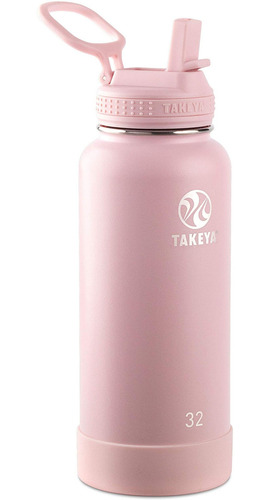 Takeya 946 Ml Botella Aislada Agua Funda Silicón Termo Rosa