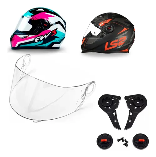comprar Viseiras Fw3 Gt Gt2 Gt3 Gt4 Gt5 + Kit Fixação Botões