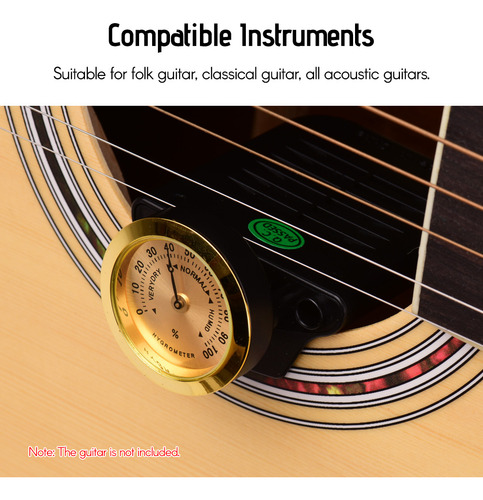Humidificador Universal Para Guitarra, Higrómetro