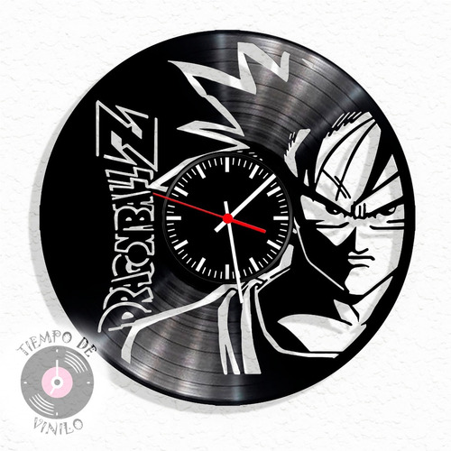 Reloj De Pared Elaborado En Disco Lp Dragon Ball Z  Ref.02