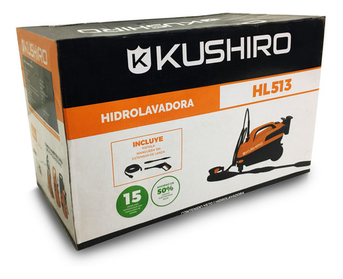Imagen 3 de 5 de Hidrolavadora 105 Bar 1600 W Kushiro Hl 513