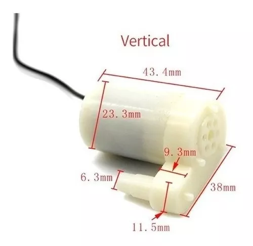 Mini bomba de agua sumergible de 3-6v blanca 120l/h