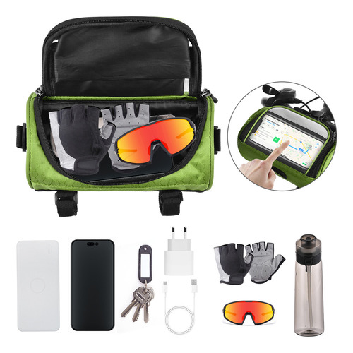 S Bolsa Para Guidão De Bicicleta Com Suporte Para Telefone E