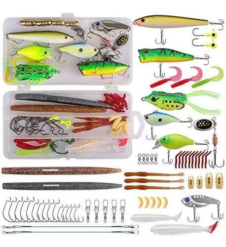 Truscend Fishing Lures Kit With Tackle Box For Bass Trout Se