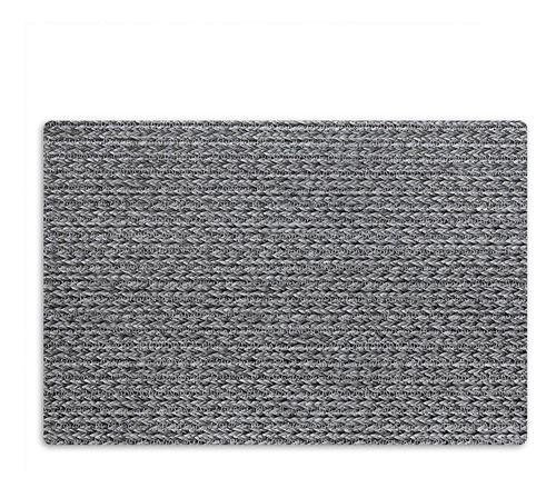 8 Jogo Americano Tricot Cinza - Trançado Impermeável Pvc