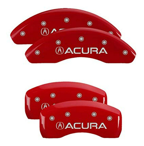 Cubrepinzas Rojos Acura Grabados, Juego De 4.