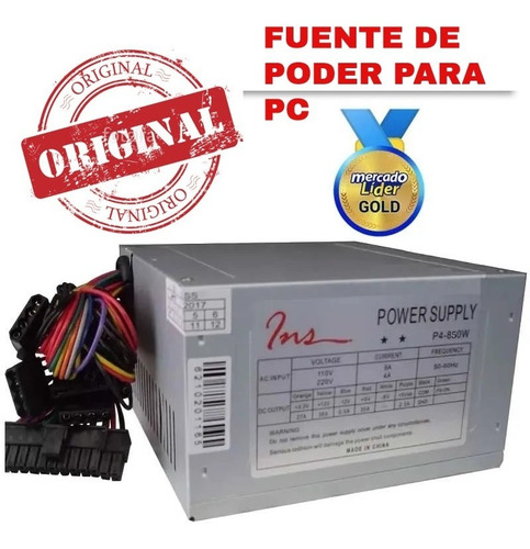 Fuentes De Poder Ins 750w Para Pc De Escritorio Nuevas