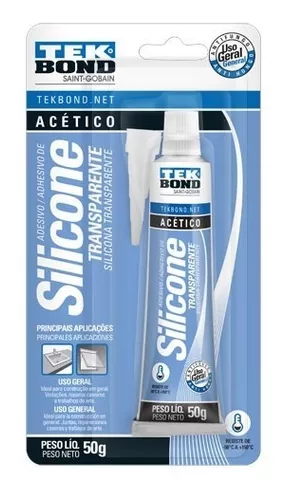 Silicona Acética Transparente Tek Bond 50gr Uso General