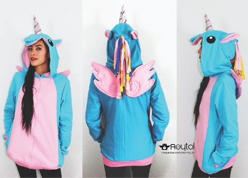 Imagen 6 de 9 de Sudadera Unicornio Turquesa - Envío Incluido