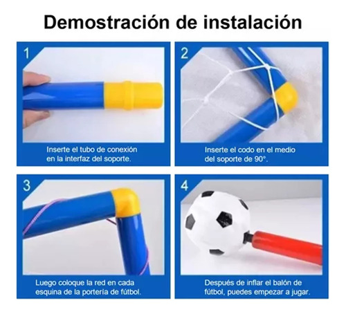 Vgeby1 Juguete Con Marco De Fútbol De Mini Baloncesto, Juego De Combinación De Portería De Fútbol De Tablero De Baloncesto Con Bomba De Bolas Para Niños Juego De Deportes Al Aire Libre En Interiores
