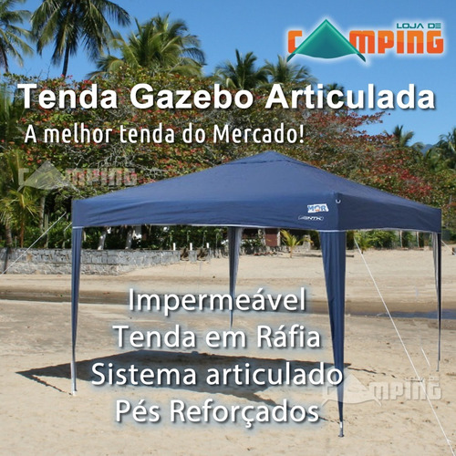 Tenda Gazebo Dobrável Sistema Articulado 3x3 Nautika Trixx